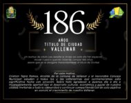 Saludo Aniversario 186 Obtención Título de Ciudad Vallenar