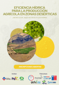 Gráfica Congreso Eficiencia Hídrica para la producción Agrícola en zonas desérticas