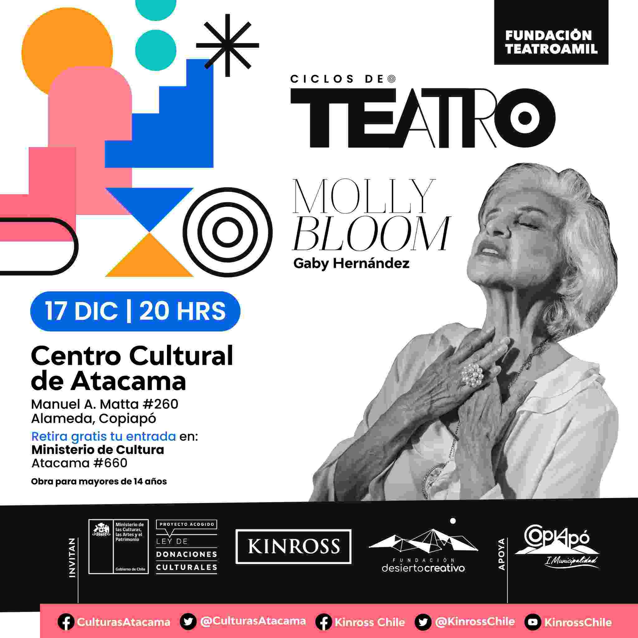 Monoilogo teatral Molly Boom con actriz Gabriela Herández-compressed